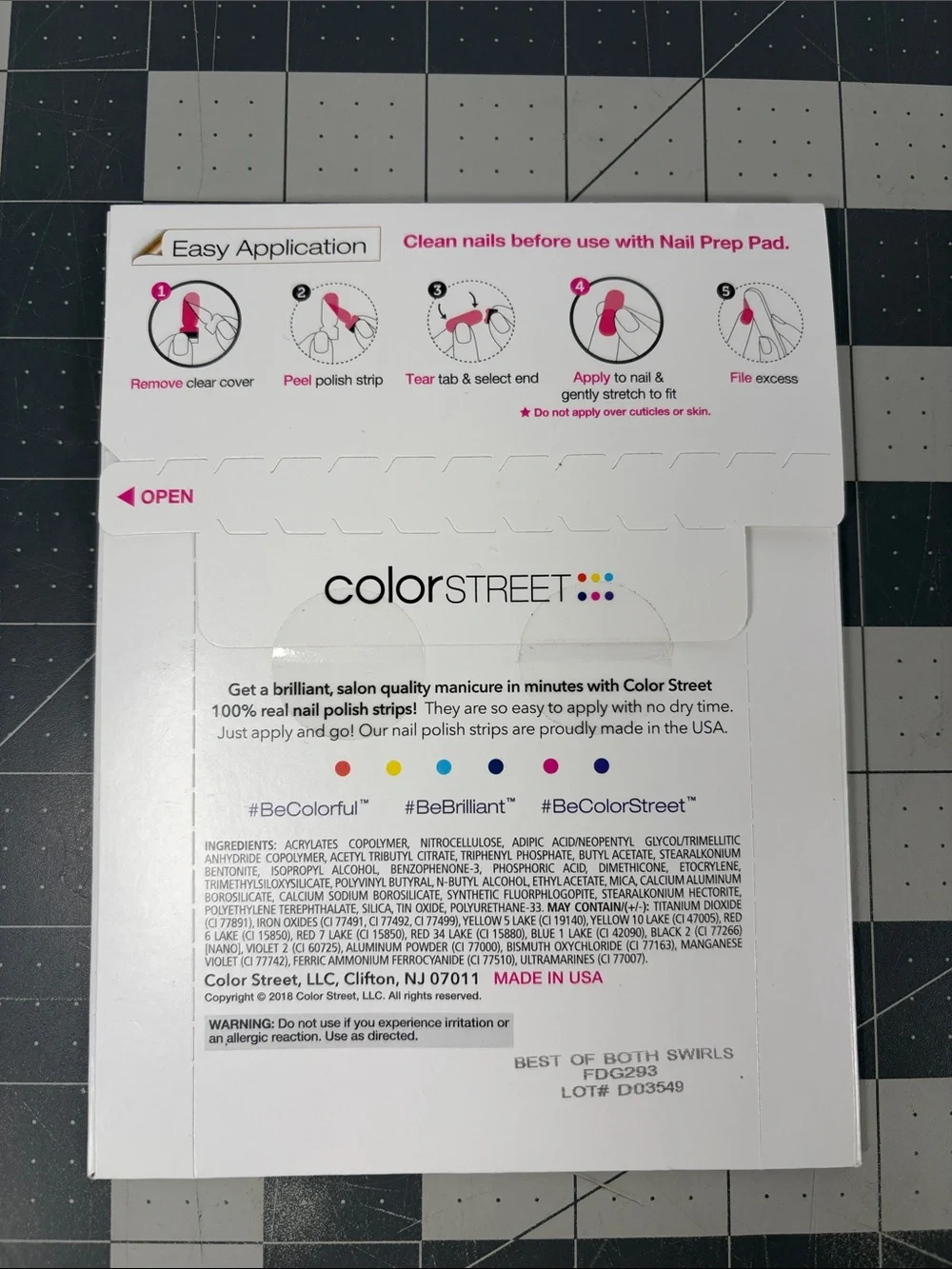 Color Street Nail Polish Strips Lot of 7 Glitter Solid & Pattern